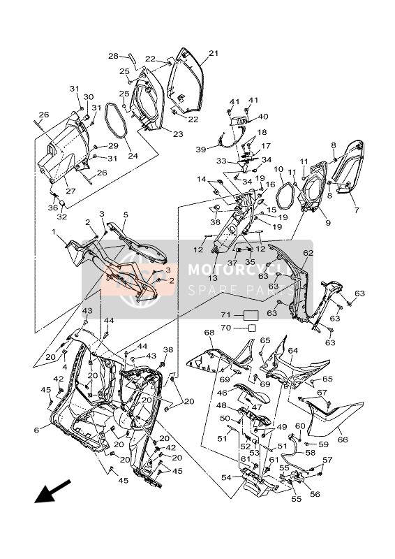 Yamaha X-MAX 400 ABS 2019 Leg Shield for a 2019 Yamaha X-MAX 400 ABS